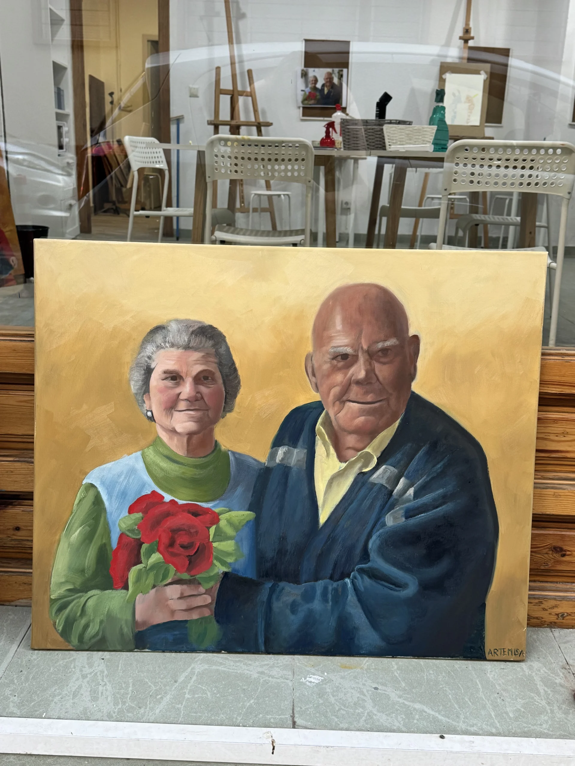 retrato por encargo realizado por artemisa